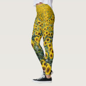 Gele zonnebloemen leggings (Links)