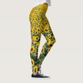 Gele zonnebloemen leggings (Rechts)