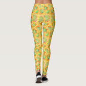 Gele zonnebloemen leggings (Achterkant)