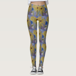 Gele zonnebloemen Leggings