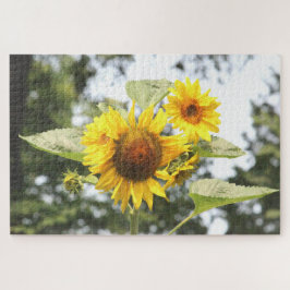 Gele zonnebloemen legpuzzel