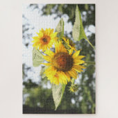 Gele zonnebloemen legpuzzel (Verticaal)