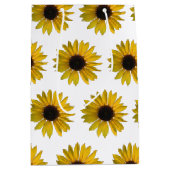 Gele zonnebloemen medium cadeauzakje (Voorkant)