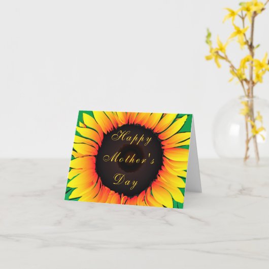 Gele Zonnebloemen Moederdag Kaart (Gele Bloem)
