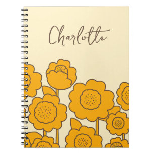 Gele Zonnebloemen  naam Notitieboek