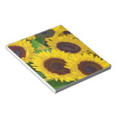 Gele zonnebloemen notitieblok (Schuin)