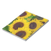 Gele zonnebloemen notitieblok (Linkerzijde)