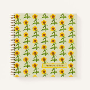 Gele zonnebloemen notitieboek
