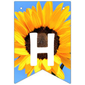 Gele zonnebloemen op Blue Sky - Happy Birthday Vlaggetjes (Tweede vlag)