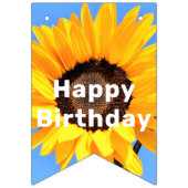 Gele zonnebloemen op Blue Sky - Happy Birthday Vlaggetjes (Eerste vlag)