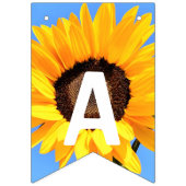 Gele zonnebloemen op Blue Sky - Happy Birthday Vlaggetjes (Derde vlag)