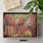 Gele zonnebloemen op de rode marmer-afgiftesoort P Tissuepapier (Geschenk)