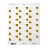 Gele zonnebloemen op wit etiket (Full Sheet)