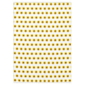 Gele zonnebloemen op witte tablet tafelkleed (Voorkant)