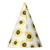 Gele zonnebloemen Pattern Floral Feesthoedjes (Achterkant)