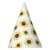 Gele zonnebloemen Pattern Floral Feesthoedjes (Rechts)