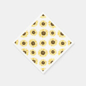 Gele zonnebloemen Pattern Floral Servet (Hoek)