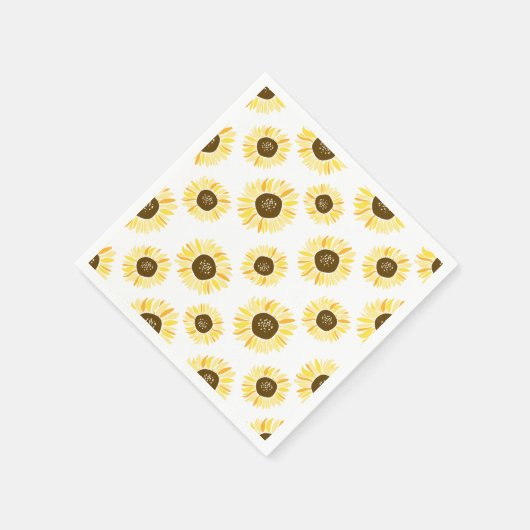 Gele zonnebloemen Pattern Floral Servet (Hoek)