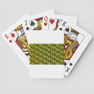 gele zonnebloemen pokerkaarten