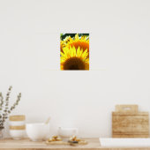 Gele zonnebloemen poster (Keuken)
