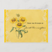 Gele zonnebloemen Recipe Kaarten (Voorkant)