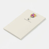 Gele zonnebloemen Roze Paarse Floral Mason Jar Post-it® Notes (Schuin)