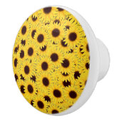 Gele zonnebloemen Rustisch Land Floral Keramische Knop (Rechts)