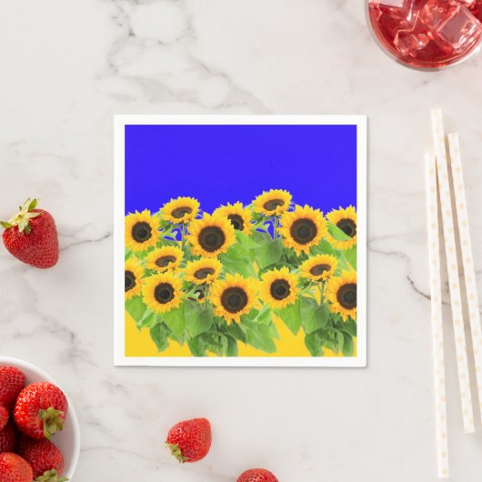 Gele Zonnebloemen servetten (Insitu)