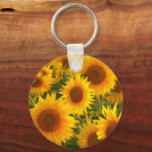 Gele zonnebloemen sleutelhanger (Voorkant)