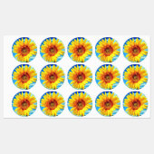 Gele zonnebloemen Stickers (Vel)