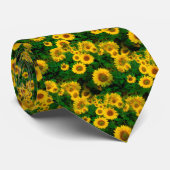 gele zonnebloemen stropdas (Opgerold)