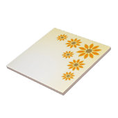 Gele zonnebloemen tegeltje (Zijkant)