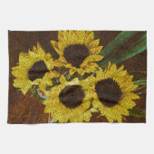 Gele zonnebloemen theedoek (Horizontaal)