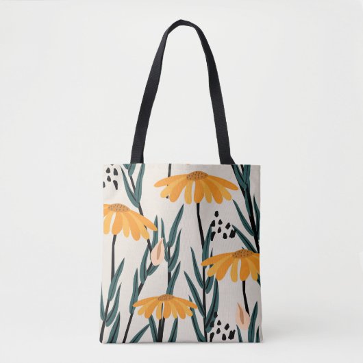 Gele zonnebloemen tote bag (Voorkant)
