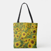 Gele zonnebloemen tote bag (Achterkant)