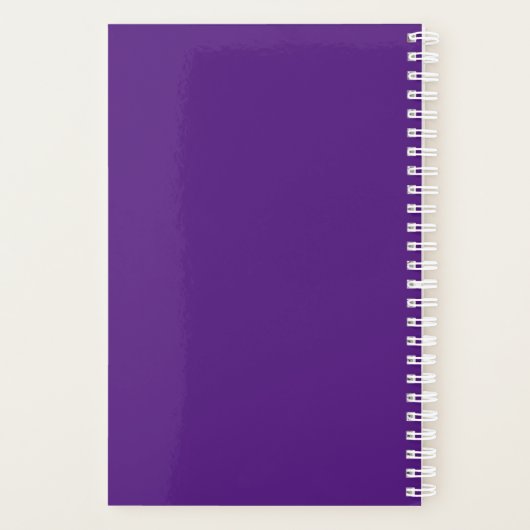 Gele zonnebloemen Trendy Paarse Floral Planner (Achterkant)