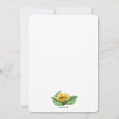 Gele Zonnebloemen uitnodiging (Achterkant)