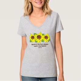 Gele Zonnebloemen Verheugen Zich in de Heer Inspir T-shirt