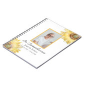 Gele Zonnebloemen Viering van het Leven Begrafenis Notitieboek (Linkerzijde)