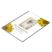 Gele Zonnebloemen Viering van het Leven Begrafenis Notitieboek (Linkerzijde)