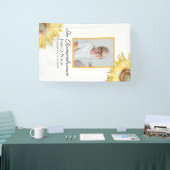 Gele Zonnebloemen Viering van het Leven Begrafenis Spandoek (Beurs)