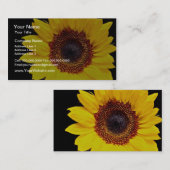 Gele zonnebloemen visitekaartje (Voorkant / Achterkant)