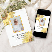 Gele Zonnebloemen Waterverf Dood Jubileum Kaart