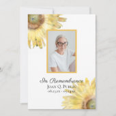 Gele Zonnebloemen Waterverf Dood Jubileum Kaart (Voorkant)