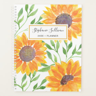 Gele zonnebloemen Waterverf Speciaal 20XX Planner