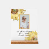 Gele Zonnebloemen Waterverf Viering van het leven Acryl Bord (Voorkant)