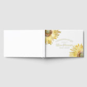 Gele Zonnebloemen Waterverf Viering van het leven Gastenboek (Volledig)