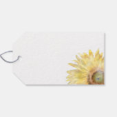 Gele zonnebloemen Waterverf Weddenschap Hartelijk  Cadeaulabel (Achterkant Horizontaal)