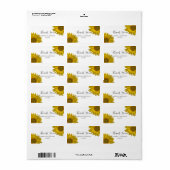 Gele zonnebloemen Weddenschap Hartelijk dank Etiket (Full Sheet)
