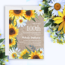 Gele Zonnebloemen Witte Madeliefjes 100ste Verjaar